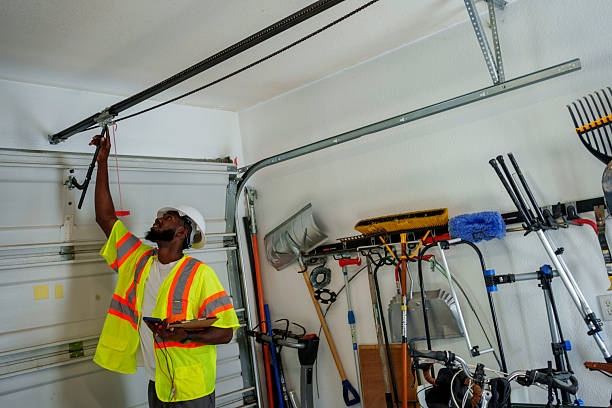 Professional Garage Door Panel Replacement technician working in Hyde, PA